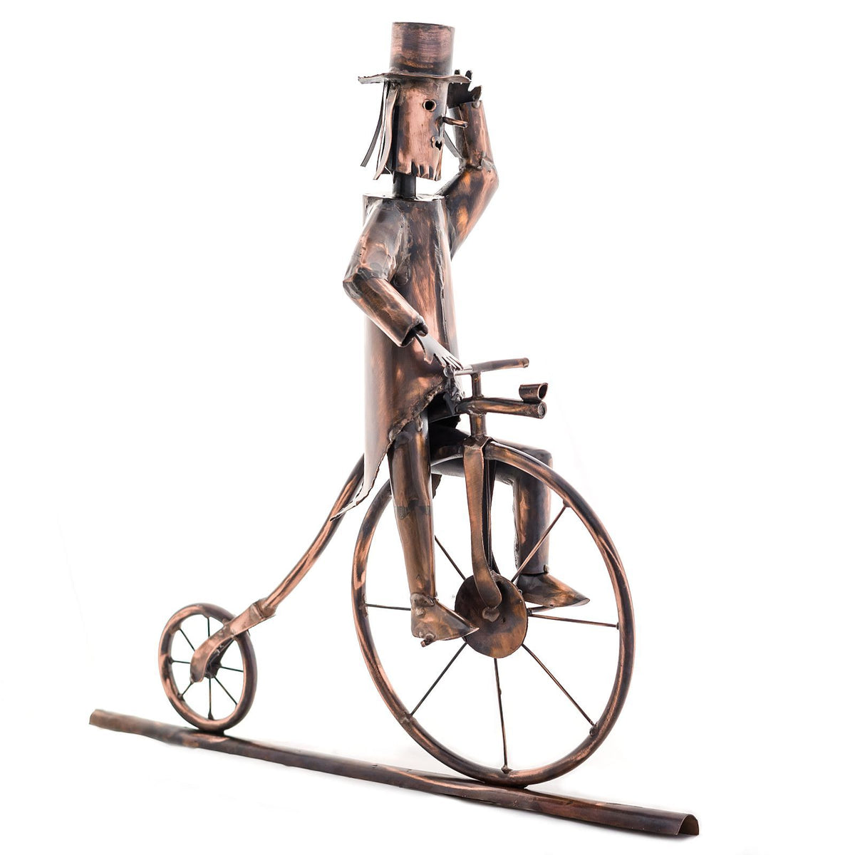 historisches lastenfahrrad Kupferfigur für die Dachrinne, Hochradfahrer, Fahrrad – Linneborn Metallwaren GmbH Model:ST H30 category:reels Gazelle Grenoble C7+ Low