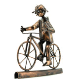 Dachrinnenfigur Mann auf Mountainbike