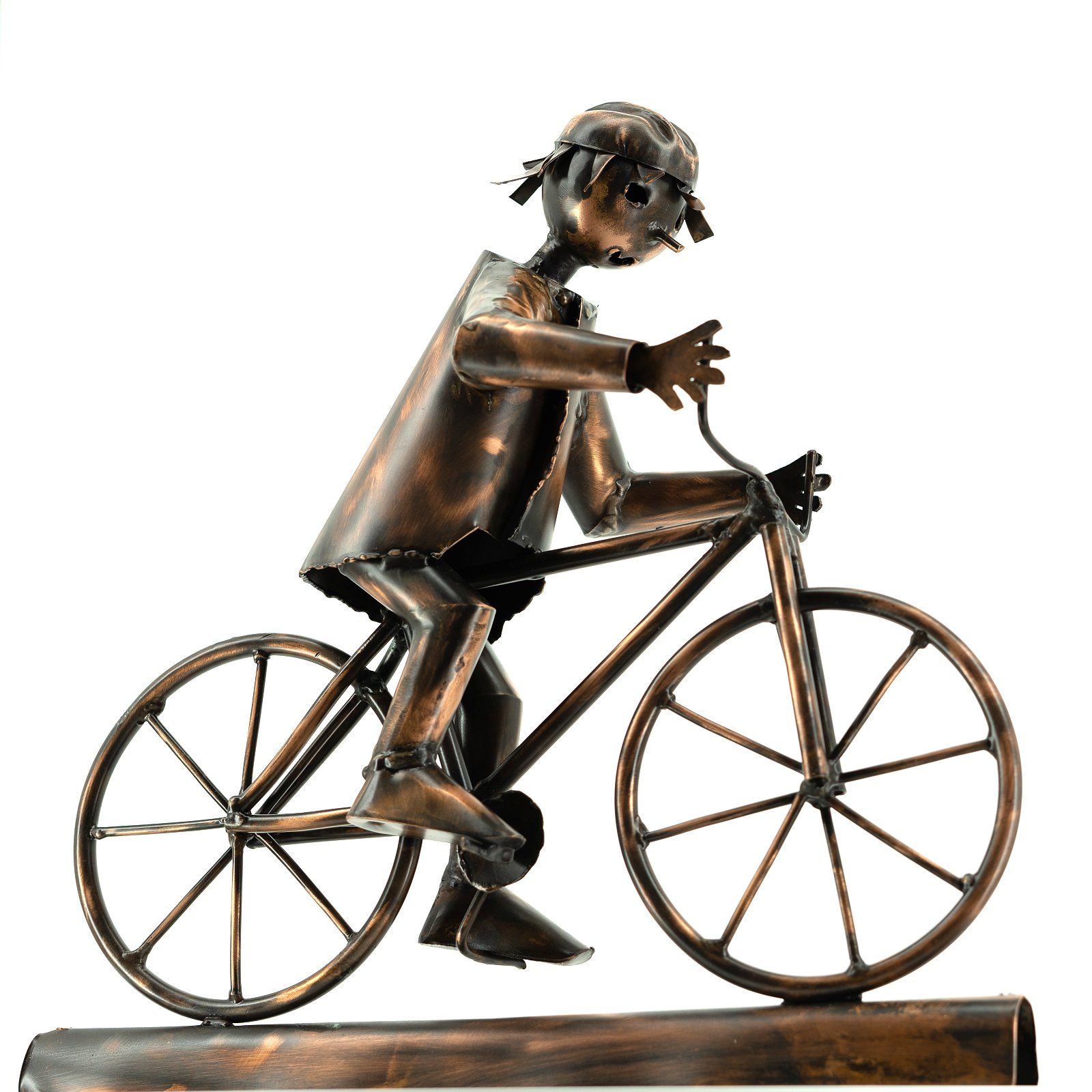 Dachrinnenfigur Mann auf Mountainbike