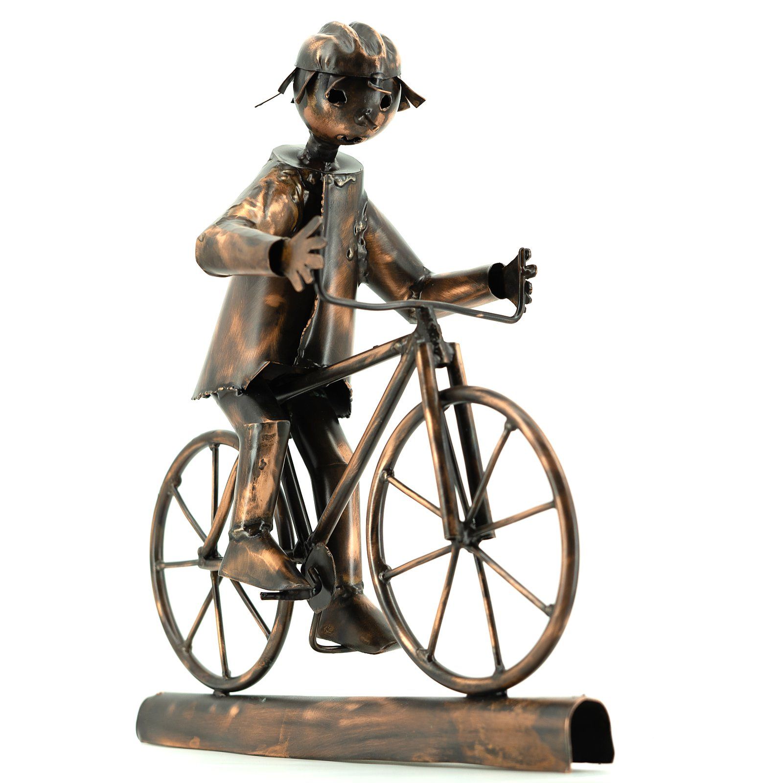 Dachrinnenfigur Mann auf Mountainbike