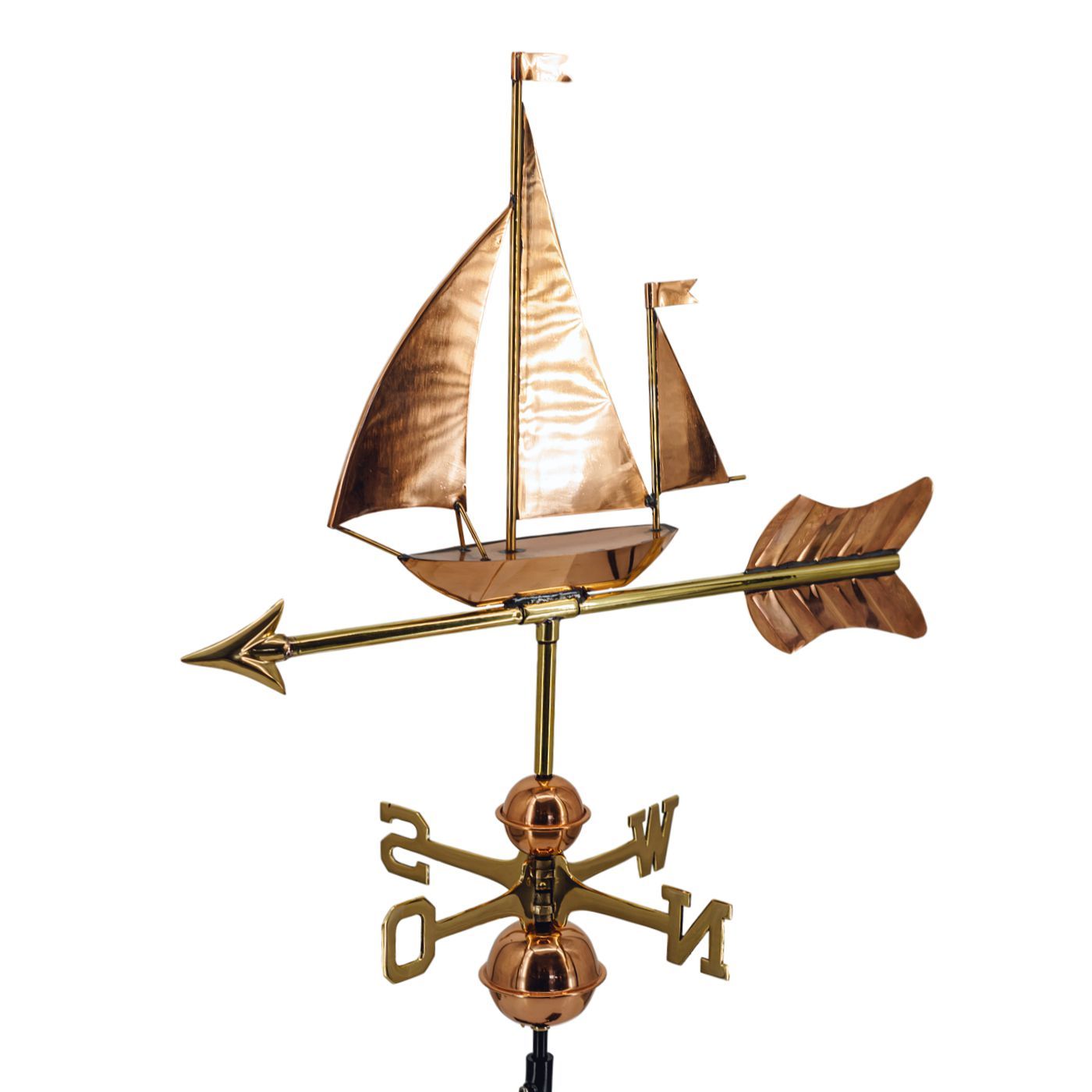 Medium Weather Vane 446 - Sailing Ship / Sailboat made of Copper