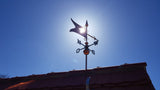 Große Wetterfahne 188 - Banner aus Kupfer mit Lilienmotiv - Windrichtungsanzeiger, Windfahne