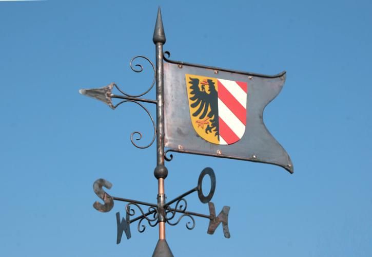 Wetterfahne nach Wunsch, mit Eigenem Logo oder Motiv aus Kupfer