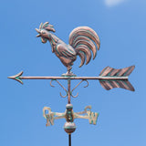 Medium-sized weather vane 415 - crowing weathercock for house or garden