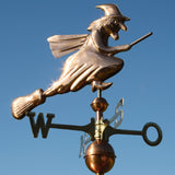 Large Weather Vane 170 - Witch on Broom made of Copper