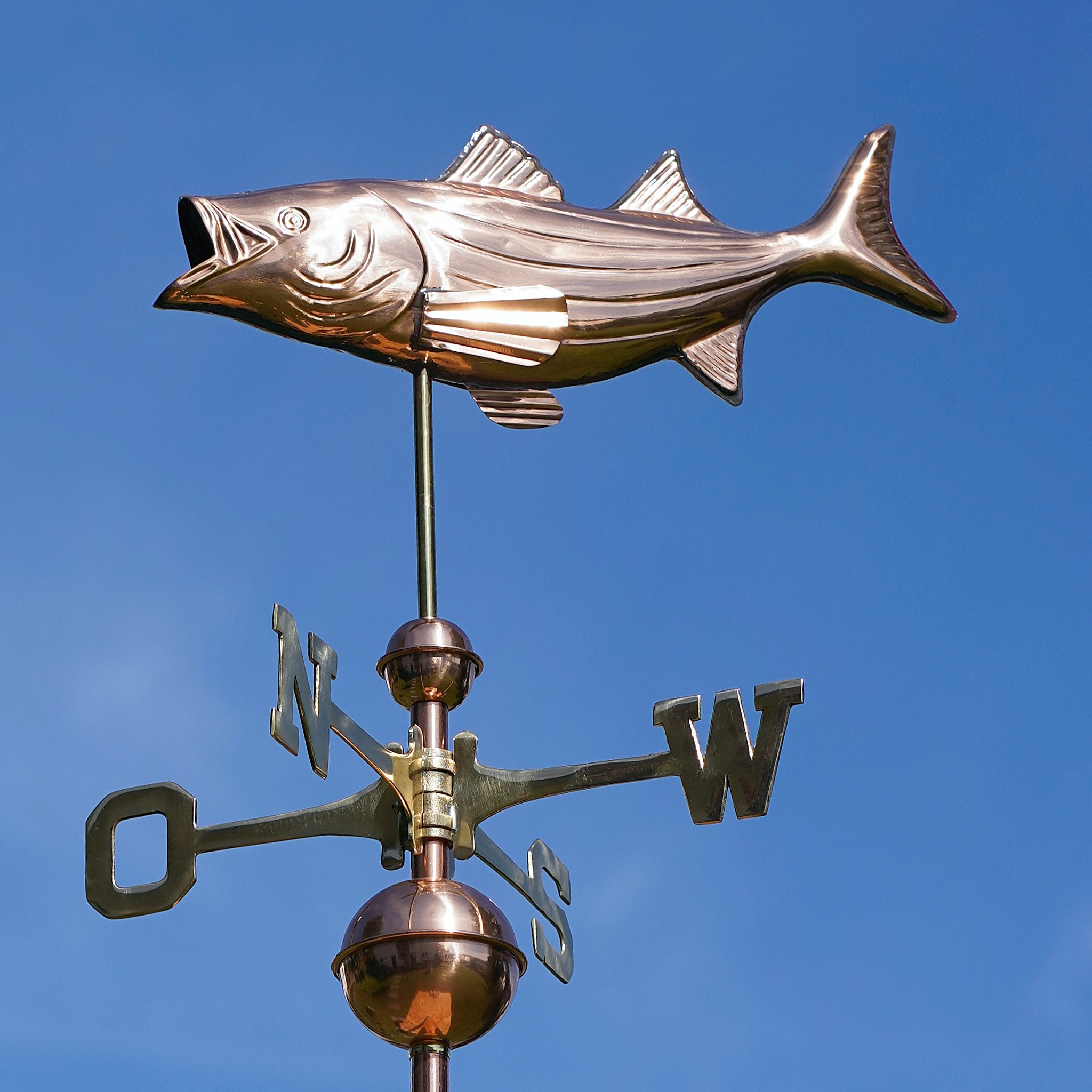 Große Fisch Forelle Wetterfahne aus Kupfer 