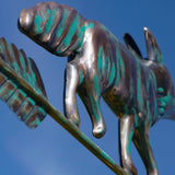 Hochwertige Wetterfahen Fuchs Tiermotiv aus Kupfer