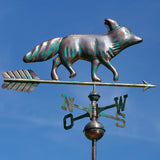 Hochwertige Wetterfahen Fuchs Tiermotiv aus Kupfer