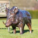 Kupferskulptur für den Garten -Wildschwein Statue