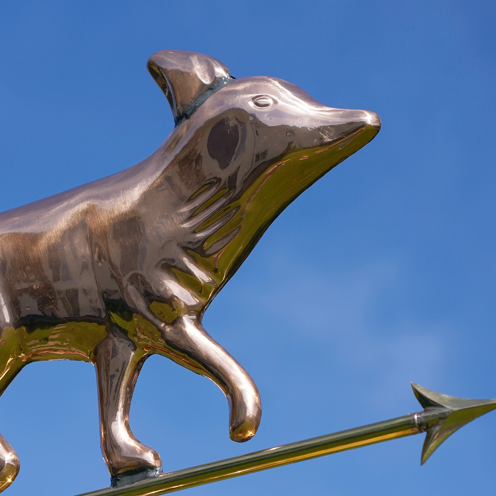 Wetterfahne Tiermotiv Fuchs aus Kupfer 