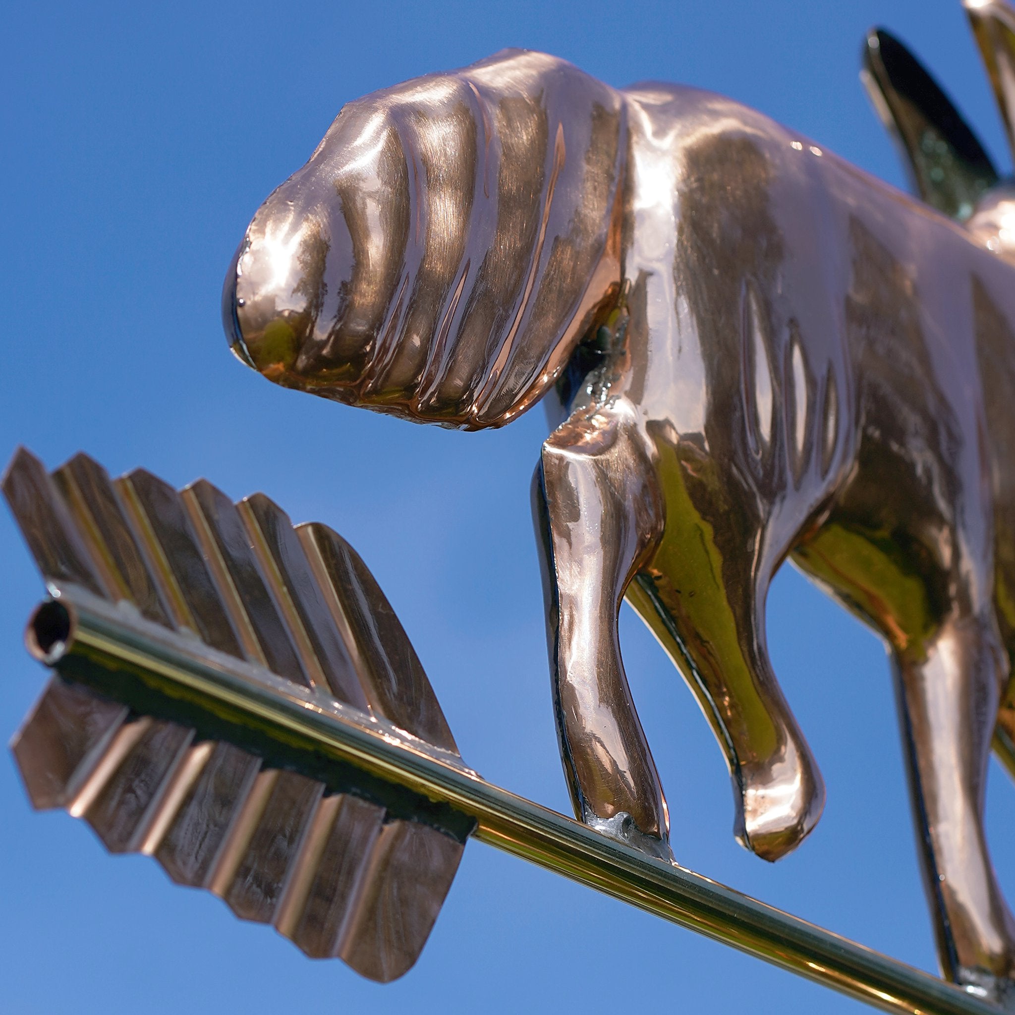 Wetterfahne Tiermotiv Fuchs aus Kupfer Fuchsschwanz 