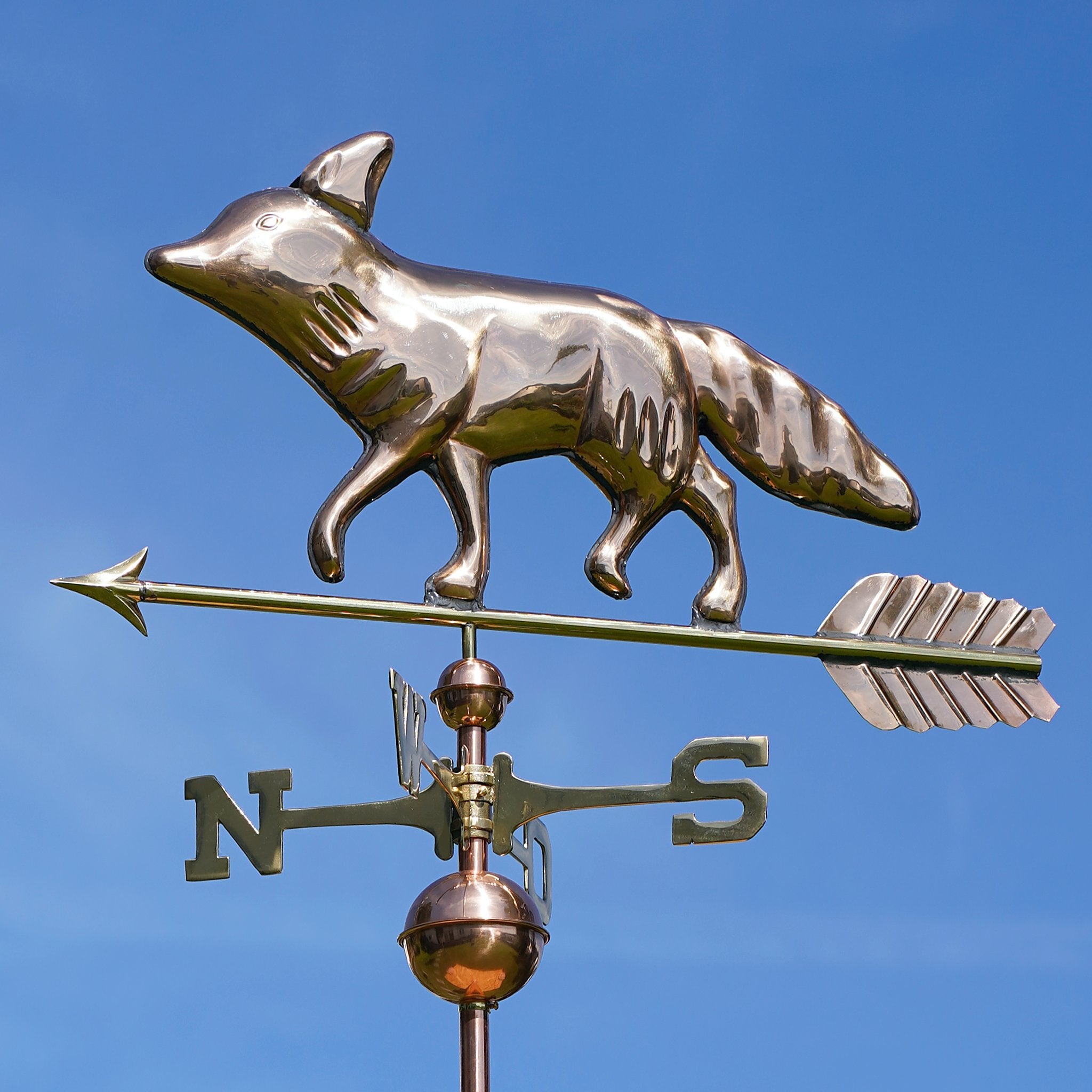 Wetterfahne Tiermotiv Fuchs aus Kupfer 