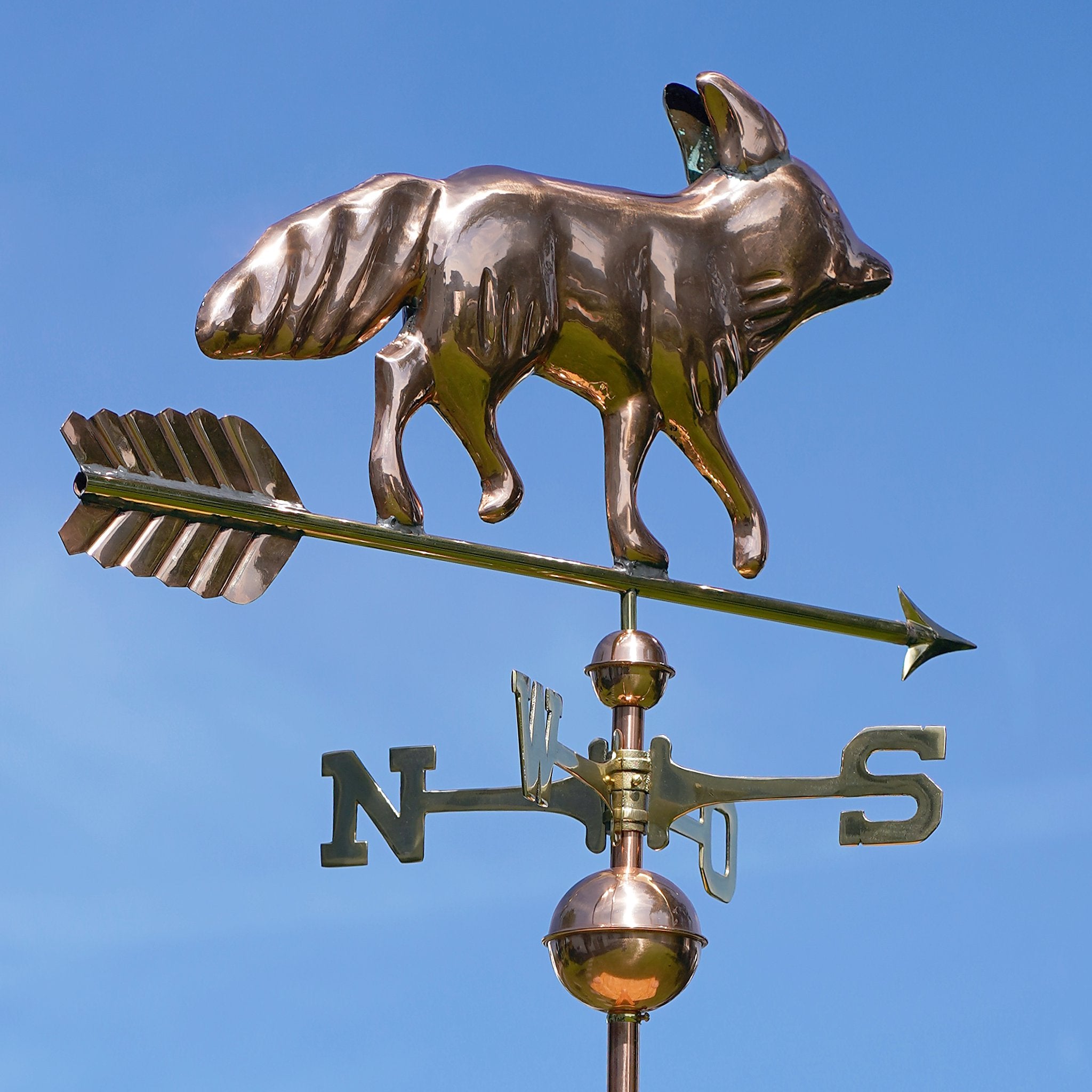 Wetterfahne Tiermotiv Fuchs aus Kupfer 