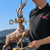 Wetterfahne Hirsch aus Kupfer Video