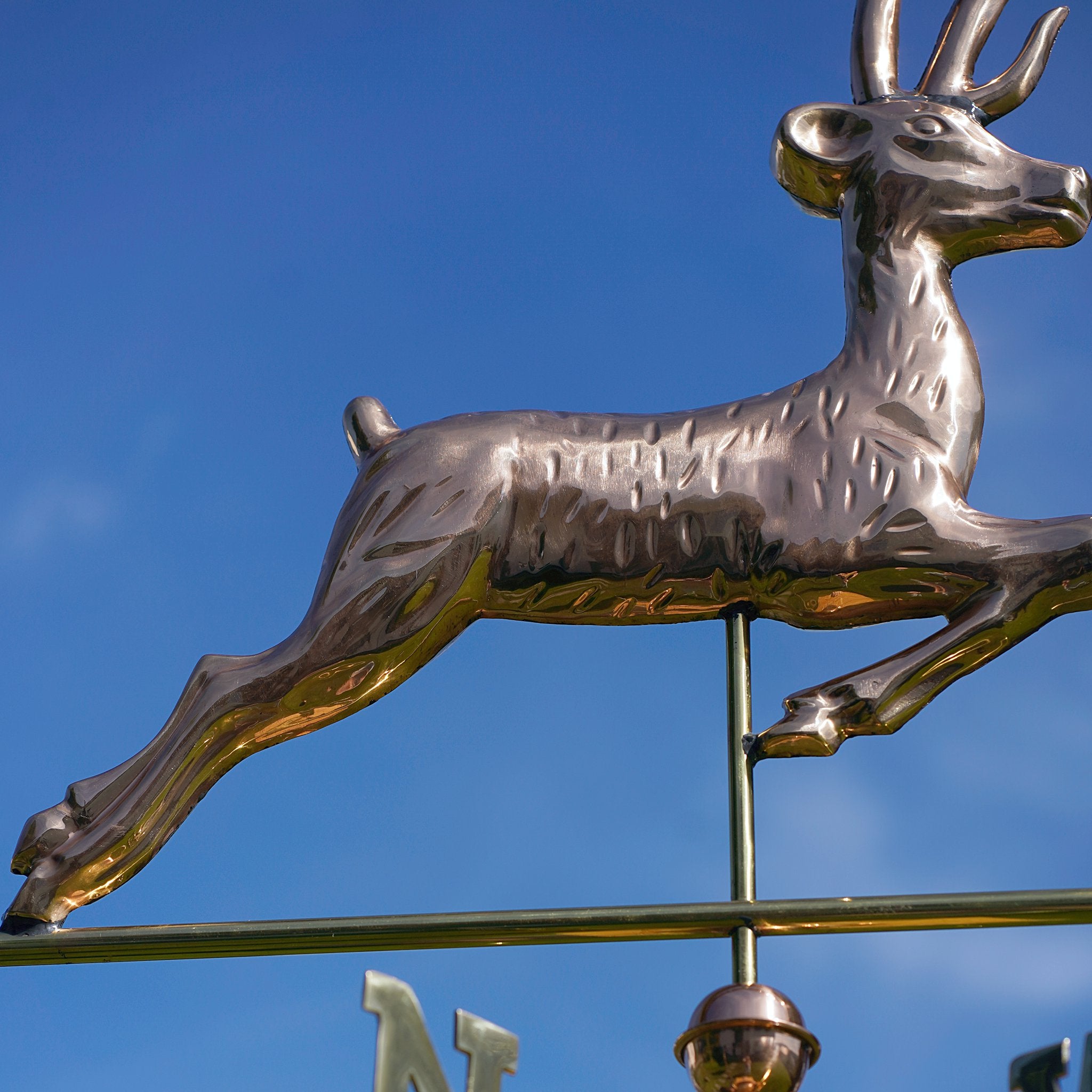 Kupfer Wetterfahne Hirsch Jagdmotiv