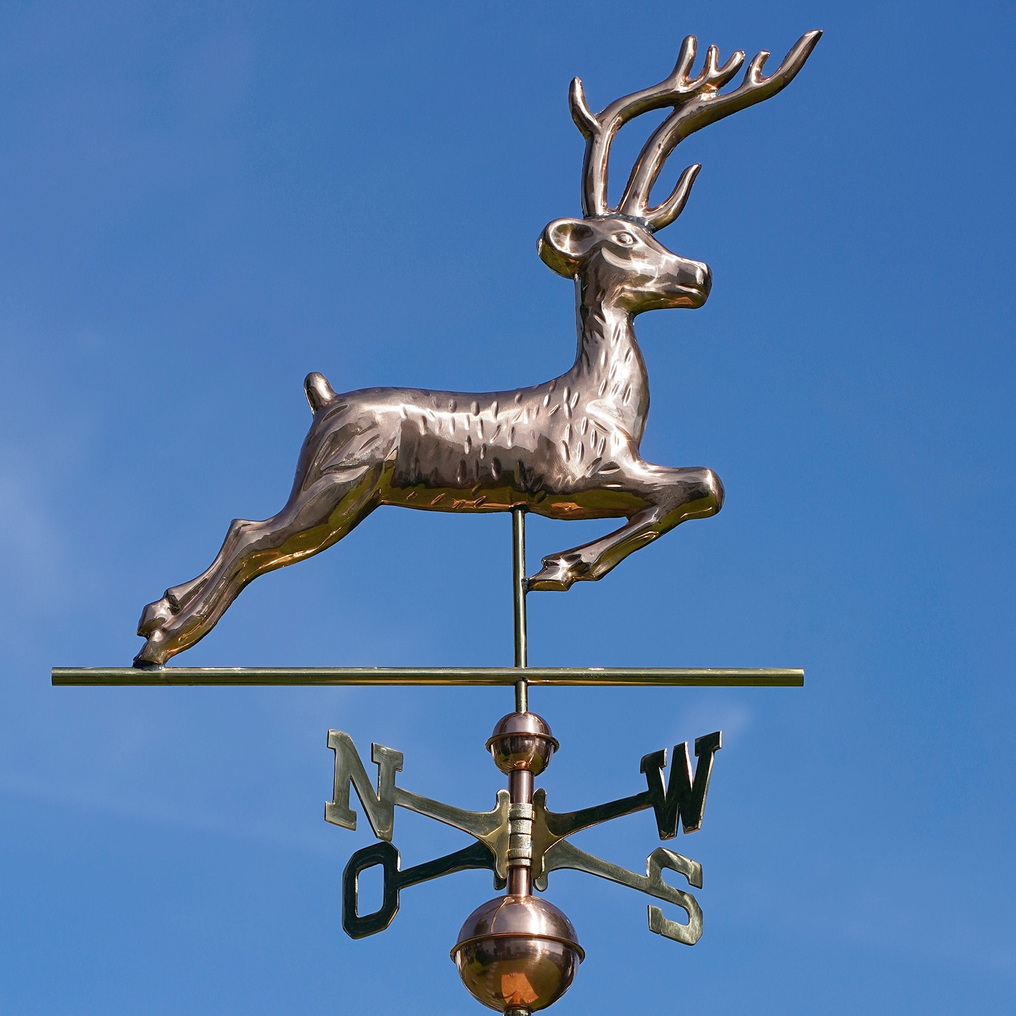 Kupfer Wetterfahne Hirsch Jagdmotiv