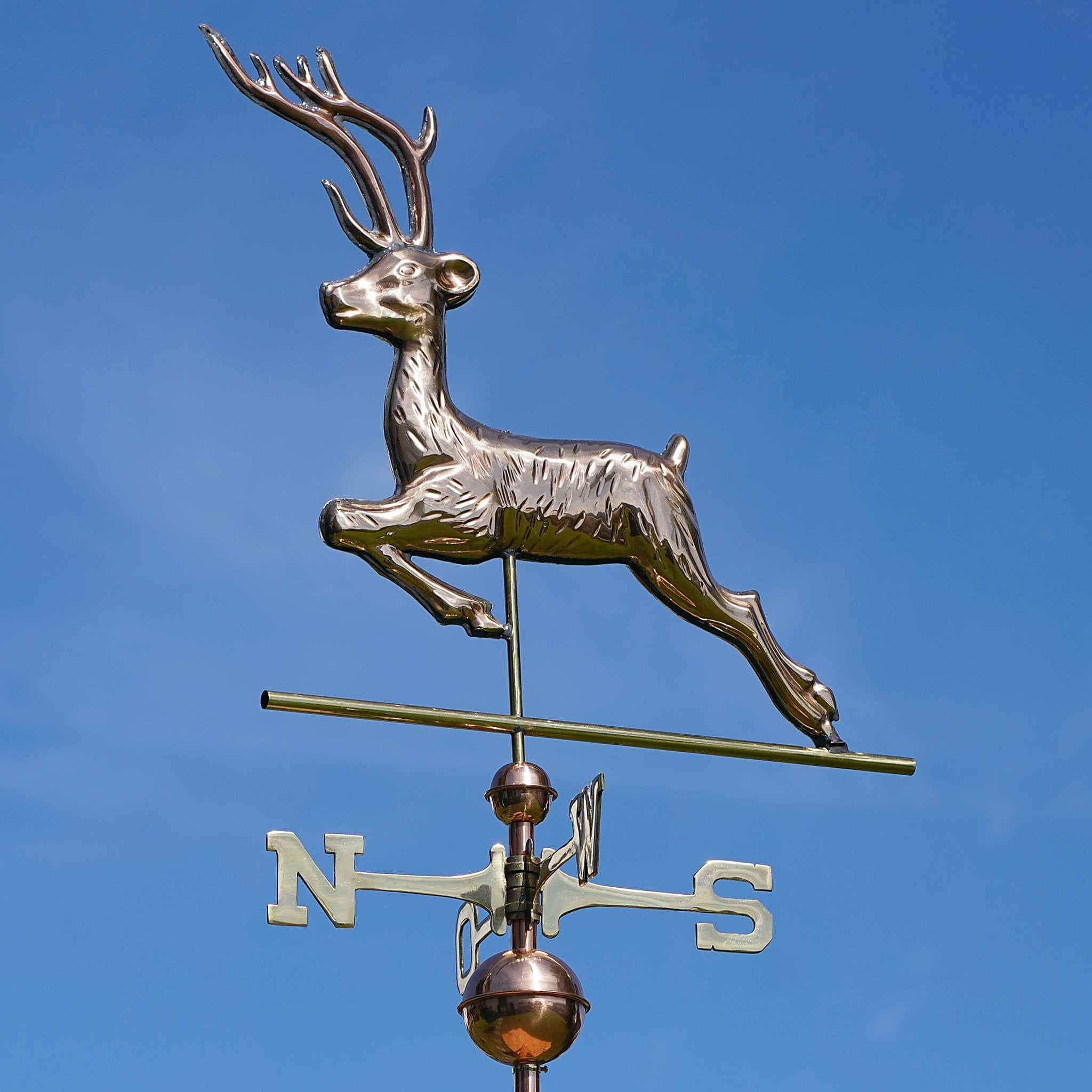 Kupfer Wetterfahne Hirsch Jagdmotiv