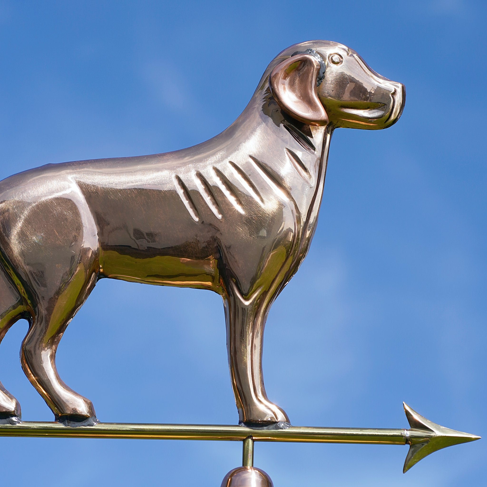 Wetterfahne Hund aus Kupfer Geschenkidee fürs Haus Labrador
