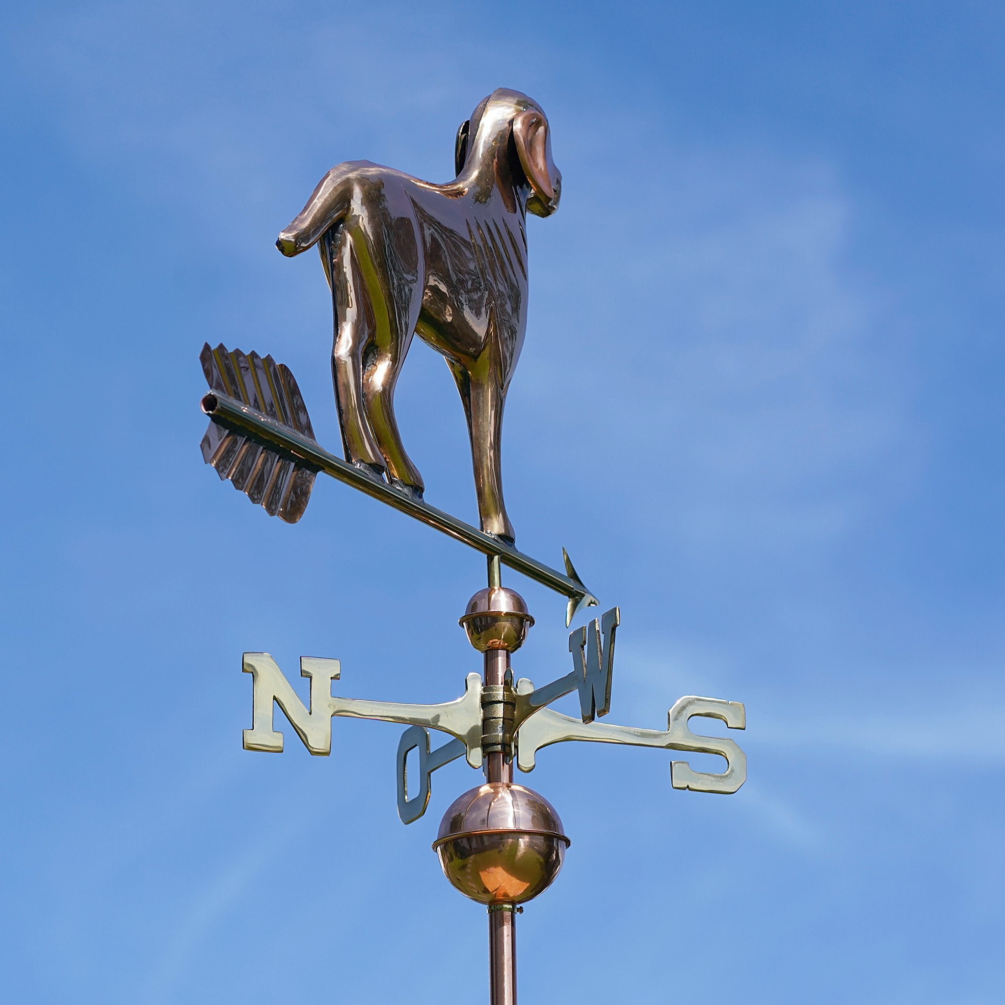 Wetterfahne Hund aus Kupfer Geschenkidee fürs Haus