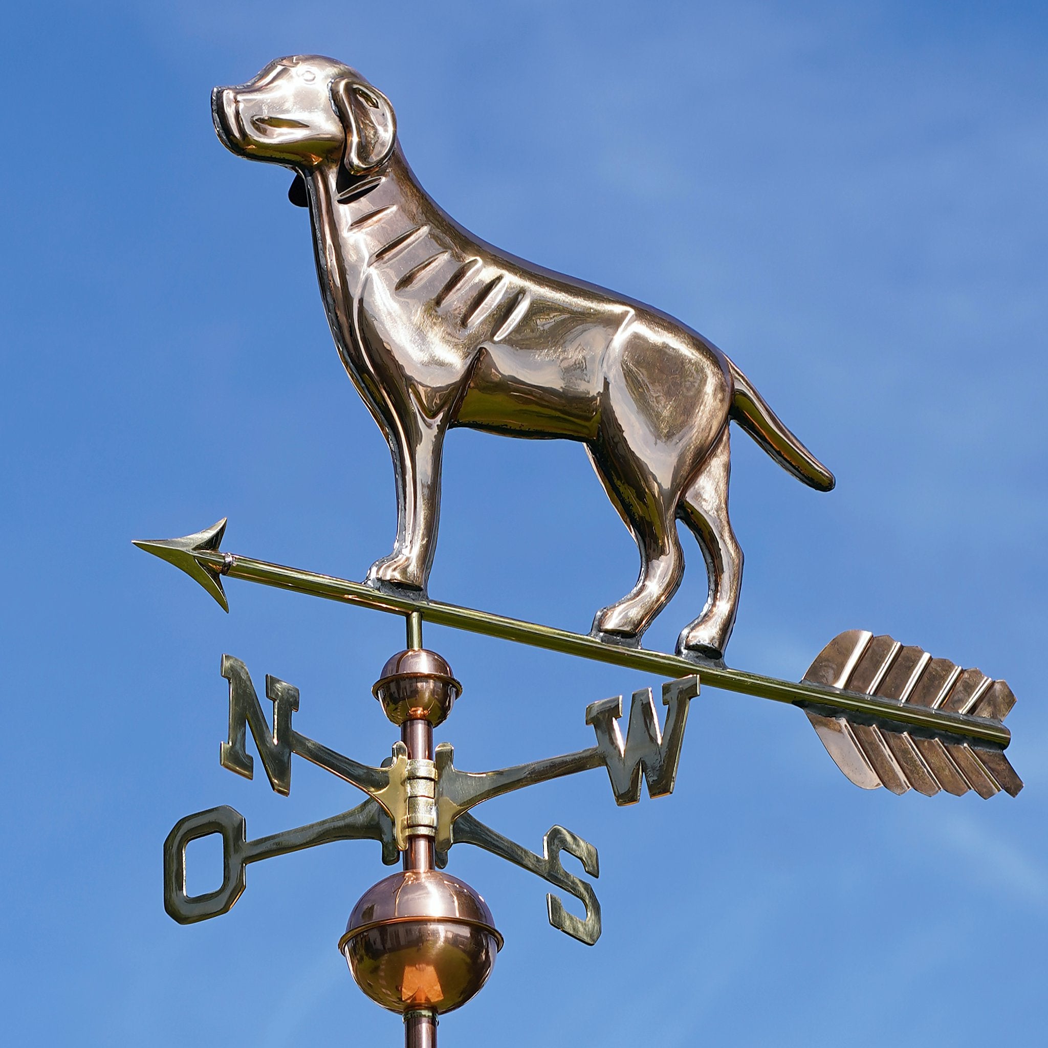 Wetterfahne Hund aus Kupfer Geschenkidee fürs Haus