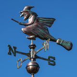 Large Weather Vane 170 - Witch on Broom made of Copper