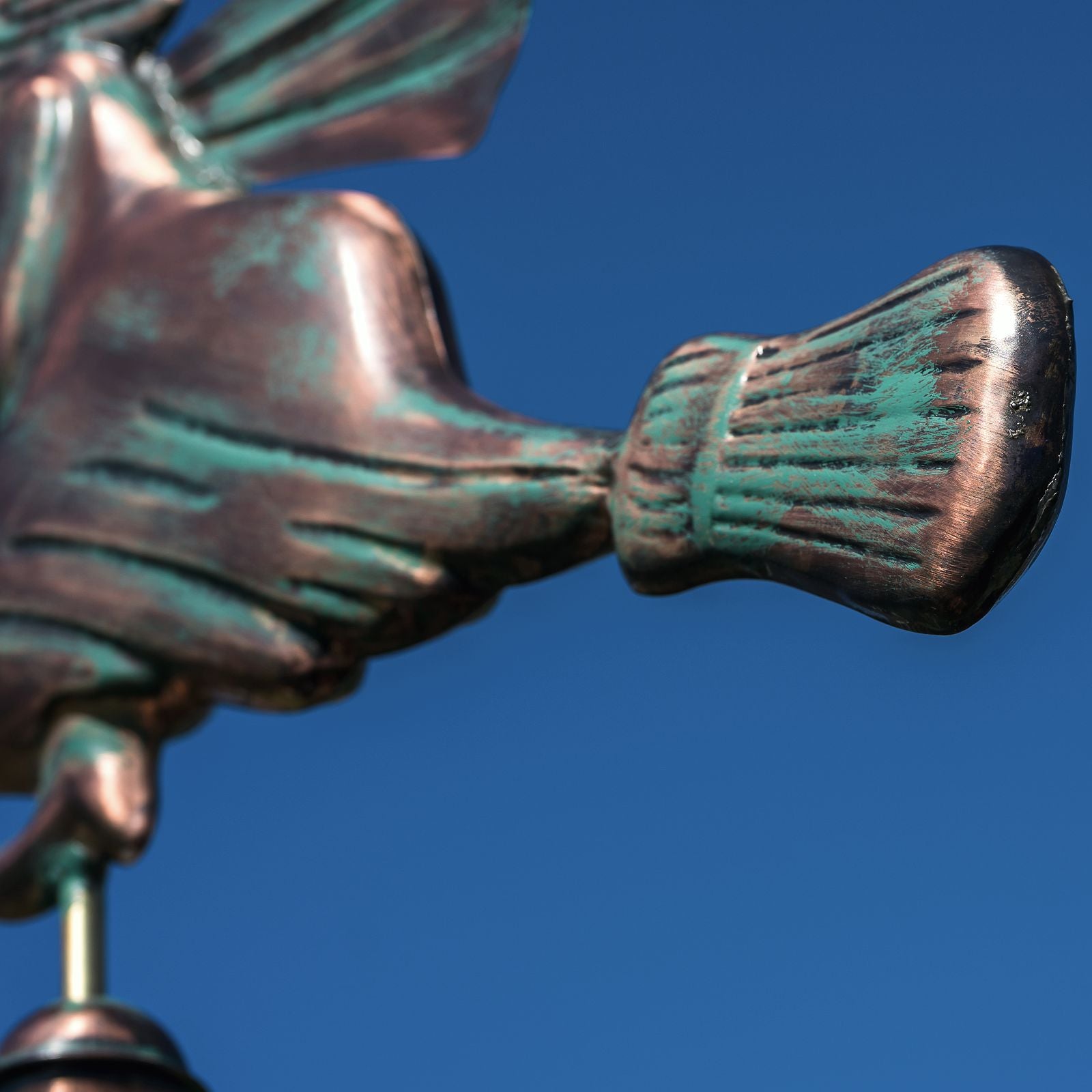 Large Weather Vane 170 - Witch on Broom made of Copper