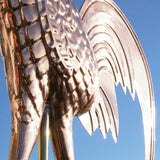 Große Wetterfahne Hahn 144 - Wetterhahn aus Kupfer stehend auf Pfeil