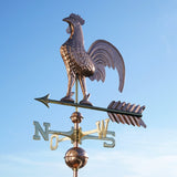 Große Wetterfahne Hahn 144 - Wetterhahn aus Kupfer stehend auf Pfeil