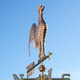 Große Wetterfahne Hahn 144 - Wetterhahn aus Kupfer stehend auf Pfeil