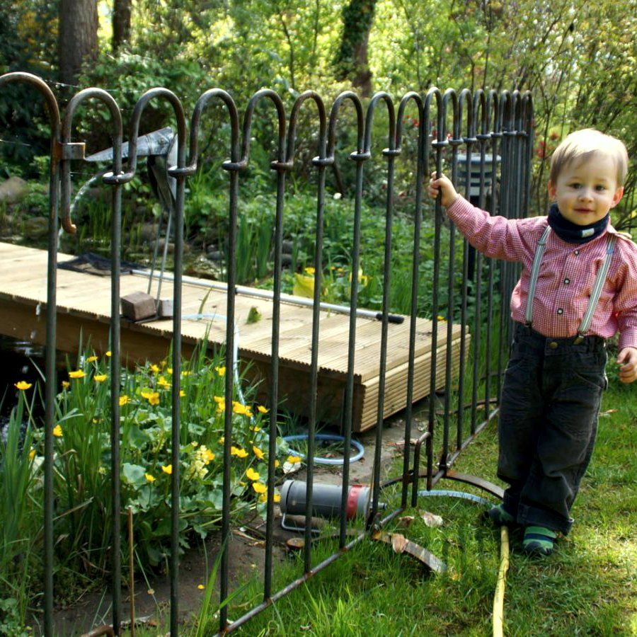 1m de clôture de protection pour enfants / clôture de piscine (acier non  traité) - Clôture de bassin, clôture de jardin à poser sans fondations
